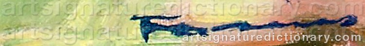 Authentic signature by Sigurd FOSNES on  artwork
