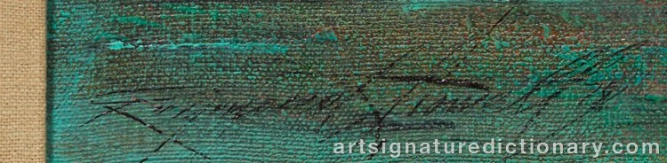 Authentic signature by Raymond HOWELL on Painting/Watercolour artwork