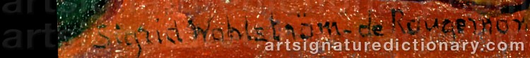 Signature by Sigrid WAHLSTRÖM DE ROUGEMONT