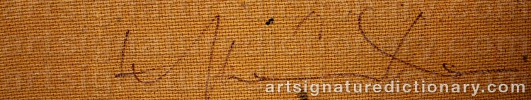 Authentic signature by Hans STAUDACHER on artwork