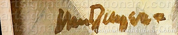 Signature by Clarence E. Van DUZER