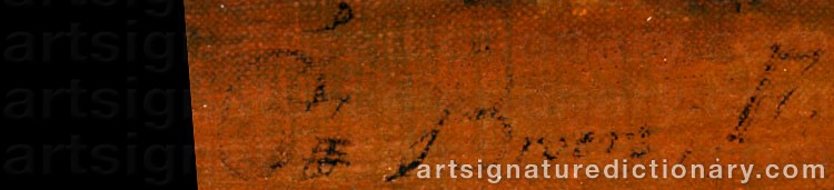 Authentic signature by Jasper BROERS on artwork
