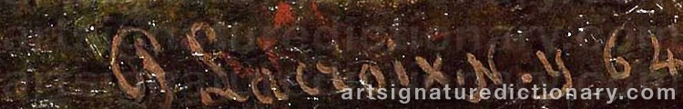 Authentic signature by Paul LACROIX on artwork