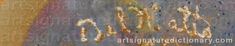 Authentic signature by Nick DELMATTO on  artwork