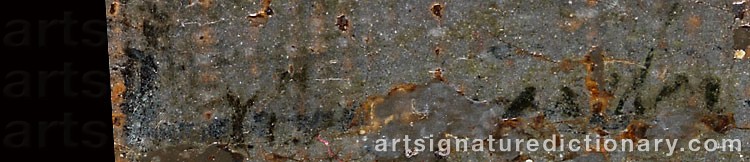 Authentic signature by Lucas Van UDEN on  artwork