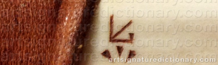 Authentic signature by Göte (Sami Artist) LINDH on Other artwork