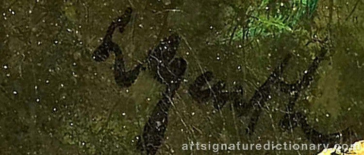 Authentic signature by Lillian Matilde GENTH on Painting/Watercolour artwork