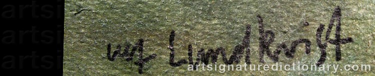 Authentic signature by Ulf LUNDKVIST on  artwork
