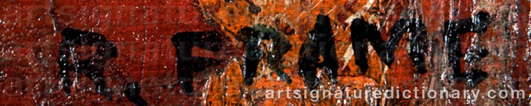 Authentic signature by Robert Aaron FRAME on Painting/Watercolour artwork