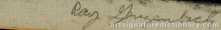 Authentic signature by Ray GRIZENBACH on  artwork