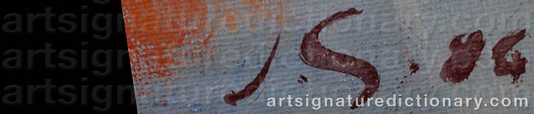 Authentic signature by Jouko SOLONEN on  artwork