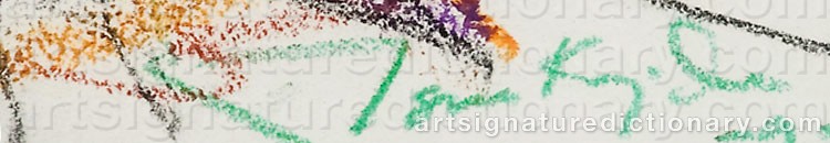 Authentic signature by Ismo KAJANDER on  artwork