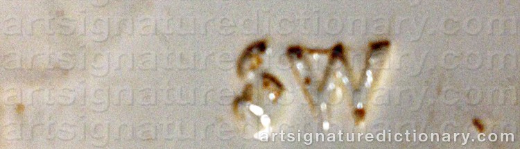 Authentic signature by Sven WEISSFELDT on  artwork