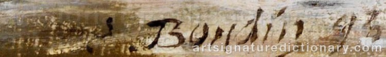 Signature by Eugène Louis BOUDIN