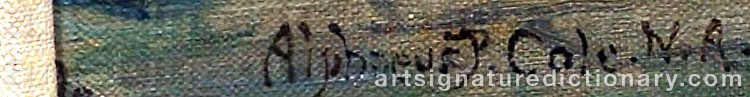 Authentic signature by Alphaeus Philemon COLE on  artwork