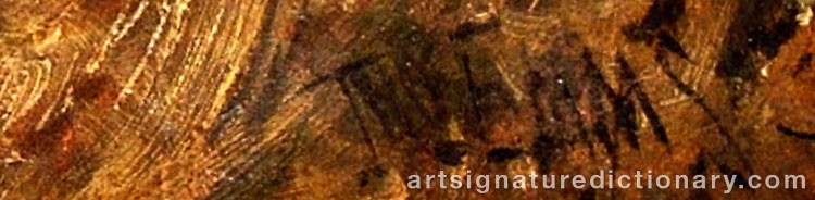 Authentic signature by John EMMS on  artwork