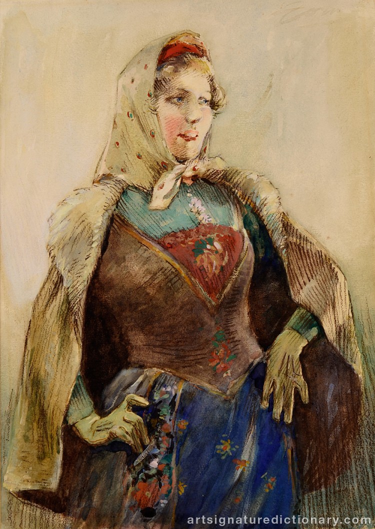 Close-up details showing Anders ZORN signature forgery characteristics