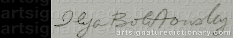 Signature by Ilya BOLOTOWSKY