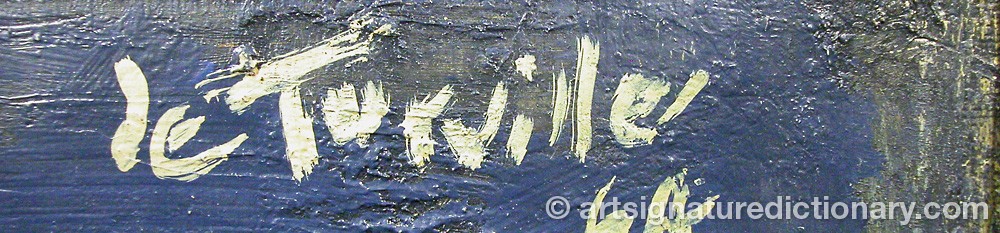 Authentic signature by Serge De TURVILLE on  artwork