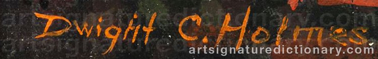 Authentic signature by Dwight Clay HOLMES on Painting/Watercolour artwork