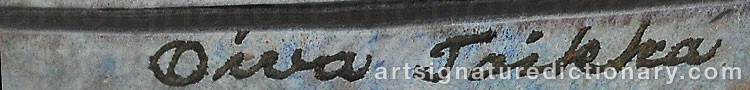 Signature by Oiva TOIKKA