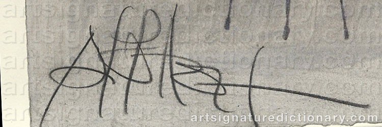 Authentic signature by Darryl POTTORF on  artwork