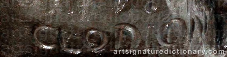 Authentic signature by Claude Michel CLODION on artwork
