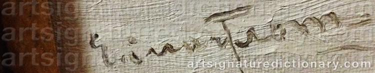 Authentic signature by Einar FROM on Painting/Watercolour artwork