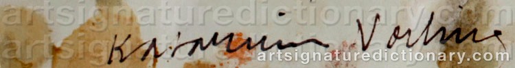 Authentic signature by Katarina NORLING on  artwork