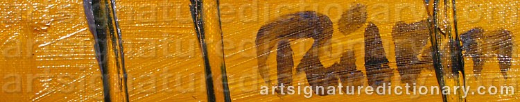 Authentic signature by Ralph RILTON on  artwork