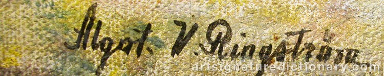 Signature by Algot RINGSTRÖM