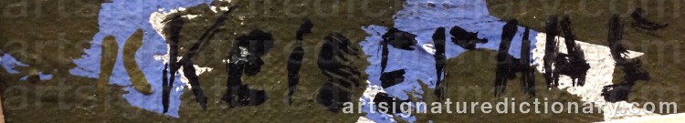 Authentic signature by Karsten Oliver KEISERAAS on artwork
