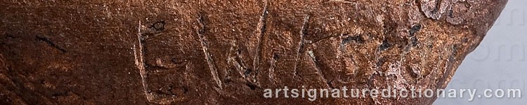 Authentic signature by Emil WIKSTRÖM on  artwork