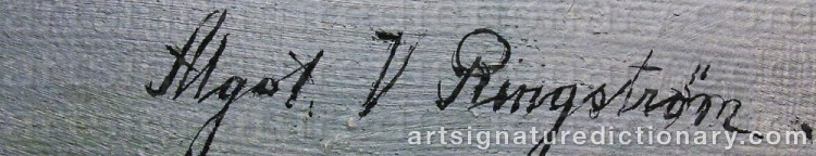 Signature by Algot RINGSTRÖM