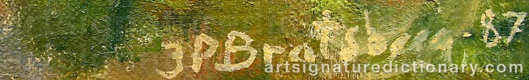 Authentic signature by Jan Petter BRATSBERG on artwork