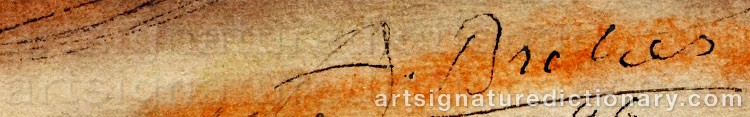Authentic signature by Arno BREKER on artwork