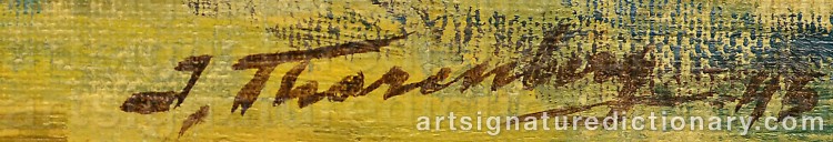 Authentic signature by Johan Ludvig THORENBERG on Painting/Watercolour artwork
