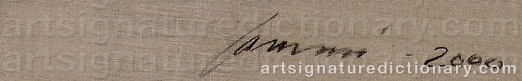 Authentic signature by Ilkka LAMMI on artwork