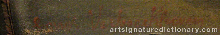 Authentic signature by Charles-Louis VERBOECKHOVEN on artwork