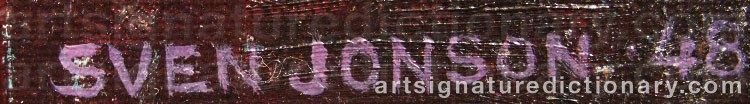 Signature by Sven JONSON