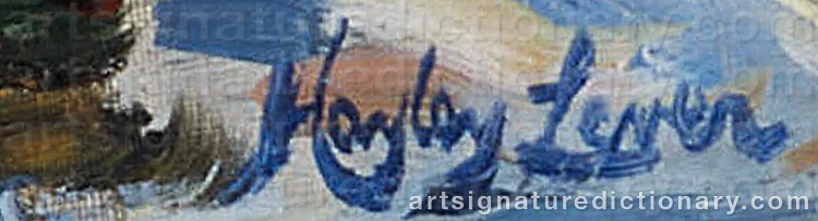 Authentic signature by Richard Hayley LEVER on  artwork