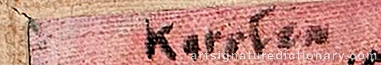Signature by Ludvig KARSTEN