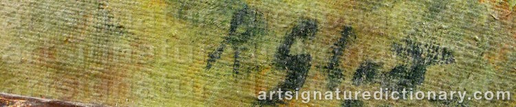 Authentic signature by R. GLAD on  artwork