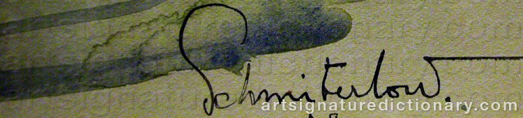 Authentic signature by Christer SCHMITERLÖW on  artwork