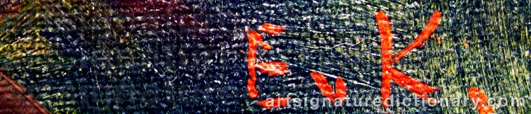 Signature by Evald KALLSTENIUS