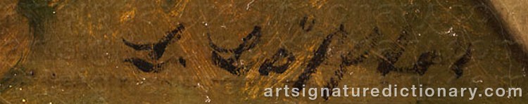 Authentic signature by Ludwig LÖFFLER on  artwork