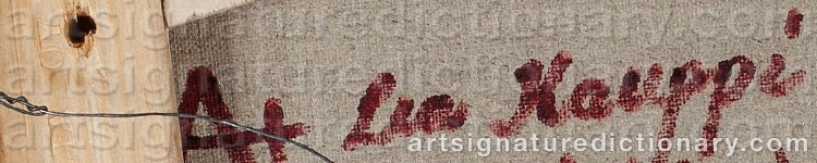 Authentic signature by Lea KAUPPI on Painting/Watercolour artwork