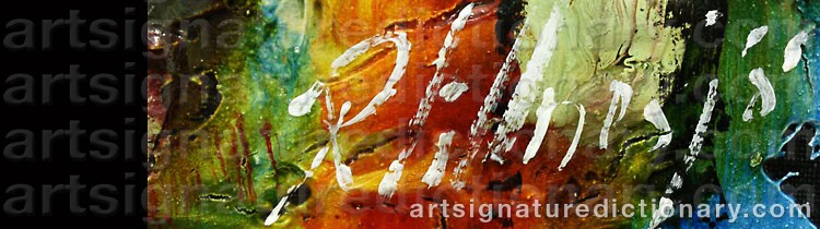Authentic signature by Rune JILLNESJÖ on artwork