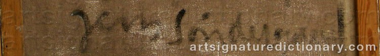 Authentic signature by Jens SØNDERGAARD on artwork