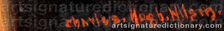 Authentic signature by Charles Hugh WILSON on  artwork